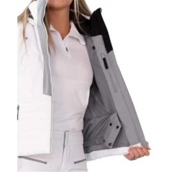 Obermeyer Como Jacket - Women's -Ladies Skiing Store fw23 obermeyer womenscomojacket white 4