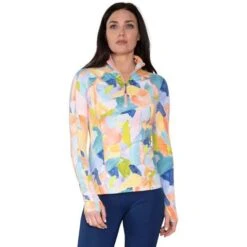 Obermeyer Discover 1/4 Zip - Women's -Ladies Skiing Store fw23 obermeyer womensdiscoverquarterzip paintbrush 1