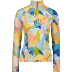Obermeyer Discover 1/4 Zip - Women's -Ladies Skiing Store fw23 obermeyer womensdiscoverquarterzip paintbrush 3