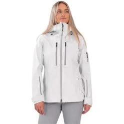 Obermeyer Highlands Shell Jacket - Women's -Ladies Skiing Store fw23 obermeyer womenshighlandsshelljacket frosted 1