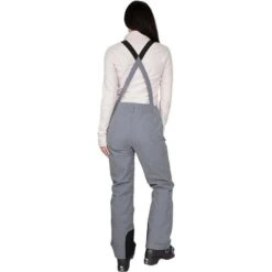 Obermeyer Malta Bib Overalls - Women's -Ladies Skiing Store fw23 obermeyer womensmaltabiboveralls blackdenim 3