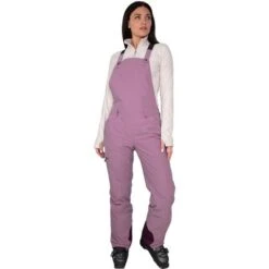 Obermeyer Malta Bib Overalls - Women's -Ladies Skiing Store fw23 obermeyer womensmaltabiboveralls denimbeet 1