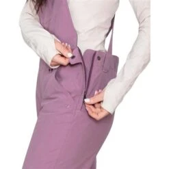 Obermeyer Malta Bib Overalls - Women's -Ladies Skiing Store fw23 obermeyer womensmaltabiboveralls denimbeet 3