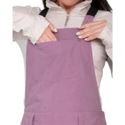 Obermeyer Malta Bib Overalls - Women's -Ladies Skiing Store fw23 obermeyer womensmaltabiboveralls denimbeet 4