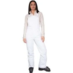 Obermeyer Malta Bib Overalls - Women's -Ladies Skiing Store fw23 obermeyer womensmaltabiboveralls white 1