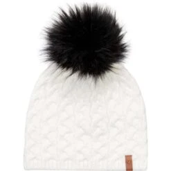 Obermeyer NYC FF Pom Beanie - Women's -Ladies Skiing Store fw23 obermeyer womensnycffpombeanie white