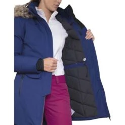 Obermeyer Sojourner Down Jacket - Women's -Ladies Skiing Store fw23 obermeyer womenssojournerdownjacket navy 5