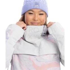 Roxy Chloe Kim Overhead Jacket - Women's -Ladies Skiing Store fw23 roxy womenschloekimoverheadjacket grayvioletmarble 4