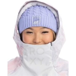 Roxy Chloe Kim Overhead Jacket - Women's -Ladies Skiing Store fw23 roxy womenschloekimoverheadjacket grayvioletmarble 6