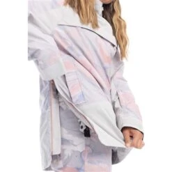 Roxy Chloe Kim Overhead Jacket - Women's -Ladies Skiing Store fw23 roxy womenschloekimoverheadjacket grayvioletmarble 8