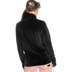 Roxy Deltine Fleece Pullover - Women's -Ladies Skiing Store fw23 roxy womensdeltinefleecetop trueblack 3