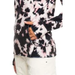 Roxy Deltine Fleece Pullover - Women's -Ladies Skiing Store fw23 roxy womensdeltinefleecetop trueblacknimal 5