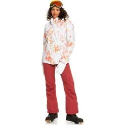 Roxy Jetty Jacket - Women's -Ladies Skiing Store fw23 roxy womensjettyjacket brightwhitetnederness 3