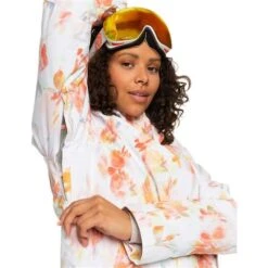 Roxy Jetty Jacket - Women's -Ladies Skiing Store fw23 roxy womensjettyjacket brightwhitetnederness 4