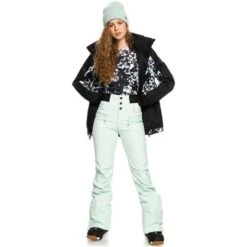 Roxy Rising High Pant - Women's - 2024 Model -Ladies Skiing Store fw23 roxy womensrisinghighpant fairaqua 5