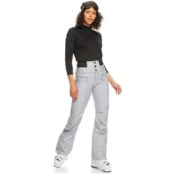 Roxy Rising High Pant - Women's - 2024 Model -Ladies Skiing Store fw23 roxy womensrisinghighpant heathergrey 5