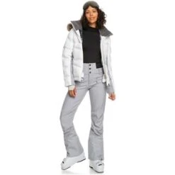 Roxy Rising High Pant - Women's - 2024 Model -Ladies Skiing Store fw23 roxy womensrisinghighpant heathergrey 6