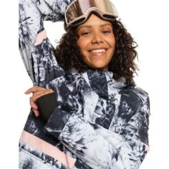 Roxy Ritual Jacket - Women's -Ladies Skiing Store fw23 roxy womensritualjacket trueblackfutureflower 6