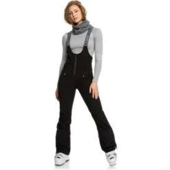 Roxy Summit Bib Pant - Women's -Ladies Skiing Store fw23 roxy womenssummitbibpant trueblack 1