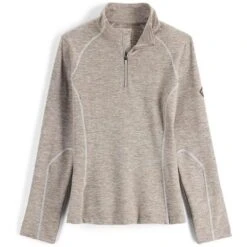 Spyder Accord Zip T-Neck - Women's -Ladies Skiing Store fw23 spyder womensaccordziptneck cashmere 3