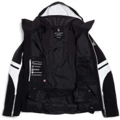 Spyder Poise GTX Jacket - Women's -Ladies Skiing Store fw23 spyder womenspoisegtxjacket black 3