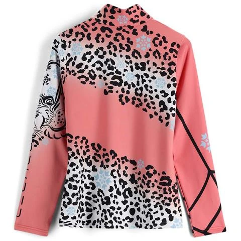Spyder Sabrina Zip T-Neck - Women's Spyder Sabrina Zip T-Neck - Women's -Ladies Skiing Store fw23 spyder womenssabrinaziptneck tropic 2