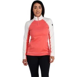 Spyder Savona Zip T-Neck - Women's -Ladies Skiing Store fw23 spyder womenssavonaziptneck tropic 1