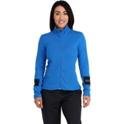 Spyder Speed Full Zip Fleece Jacket - Women's -Ladies Skiing Store fw23 spyder womensspeedfullzipzipfleecejacket collegiate 1
