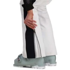 Spyder Strutt Bib Softshell Pant - Women's -Ladies Skiing Store fw23 spyder womensstruttbibsoftshellpant white 3