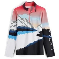 Spyder Sundowner Zip T-Neck - Women's -Ladies Skiing Store fw23 spyder womenssundownerziptneck tropic 1