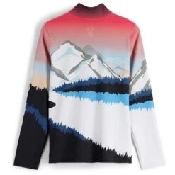 Spyder Sundowner Zip T-Neck - Women's -Ladies Skiing Store fw23 spyder womenssundownerziptneck tropic 2