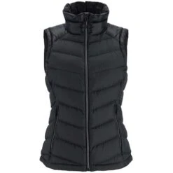 Spyder Timeless Down Vest - Women's -Ladies Skiing Store fw23 spyder womenstimelessdownvest black 3