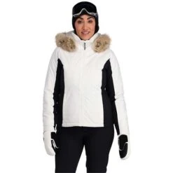 Spyder Vida GTX Jacket - Women's -Ladies Skiing Store fw23 spyder womensvidagtxjacket white 1