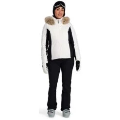 Spyder Vida GTX Jacket - Women's -Ladies Skiing Store fw23 spyder womensvidagtxjacket white 3