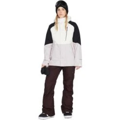 Volcom Aris Ins Gore Jacket - Women's -Ladies Skiing Store fw23 volcom womensarisinsulatedgorejacket amethystsmoke 3