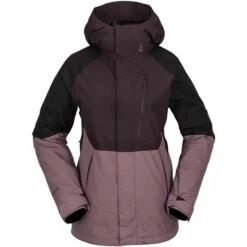 Volcom Aris Ins Gore Jacket - Women's -Ladies Skiing Store fw23 volcom womensarisinsulatedgorejacket blackplum 1