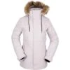 Volcom Fawn Ins Jacket - Women's -Ladies Skiing Store fw23 volcom womensfawninsulatedjacket amethystsmoke 1