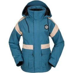 Volcom Melancon Gore-Tex Jacket - Women's -Ladies Skiing Store fw23 volcom womensmelancongoretexjacket petrolblue 1