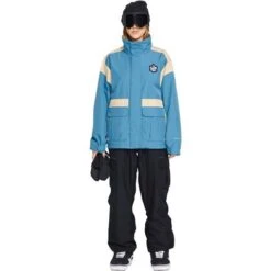 Volcom Melancon Gore-Tex Jacket - Women's -Ladies Skiing Store fw23 volcom womensmelancongoretexjacket petrolblue 3