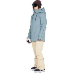 Volcom Sherwin Ins Jacket - Women's -Ladies Skiing Store fw23 volcom womenssherwininsulatedjacket greenash 3