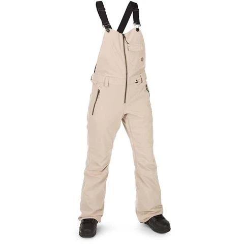 Volcom Swift Bib Overall - Women's Volcom Swift Bib Overall - Women's -Ladies Skiing Store fw23 volcom womensswiftbiboverall sand 1